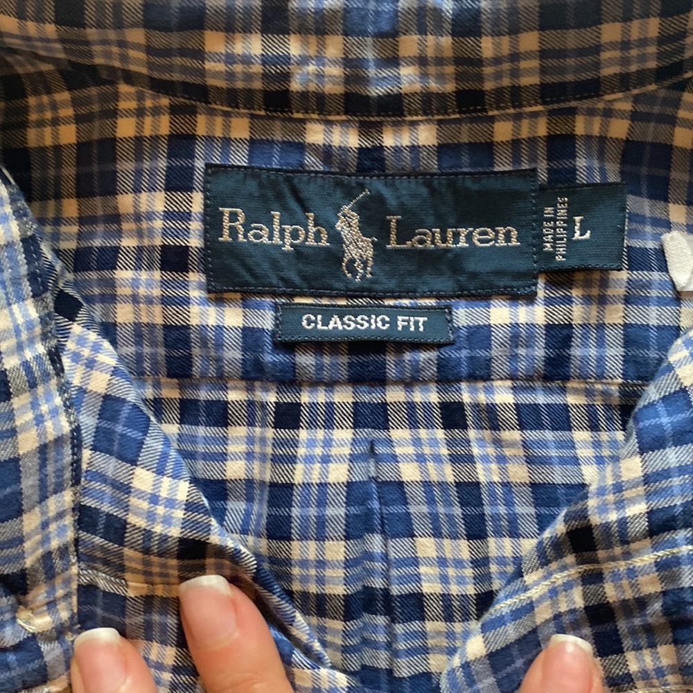 Mens Ralph Lauren Classic Fit Button Down-Size L - Picture 3 of 3